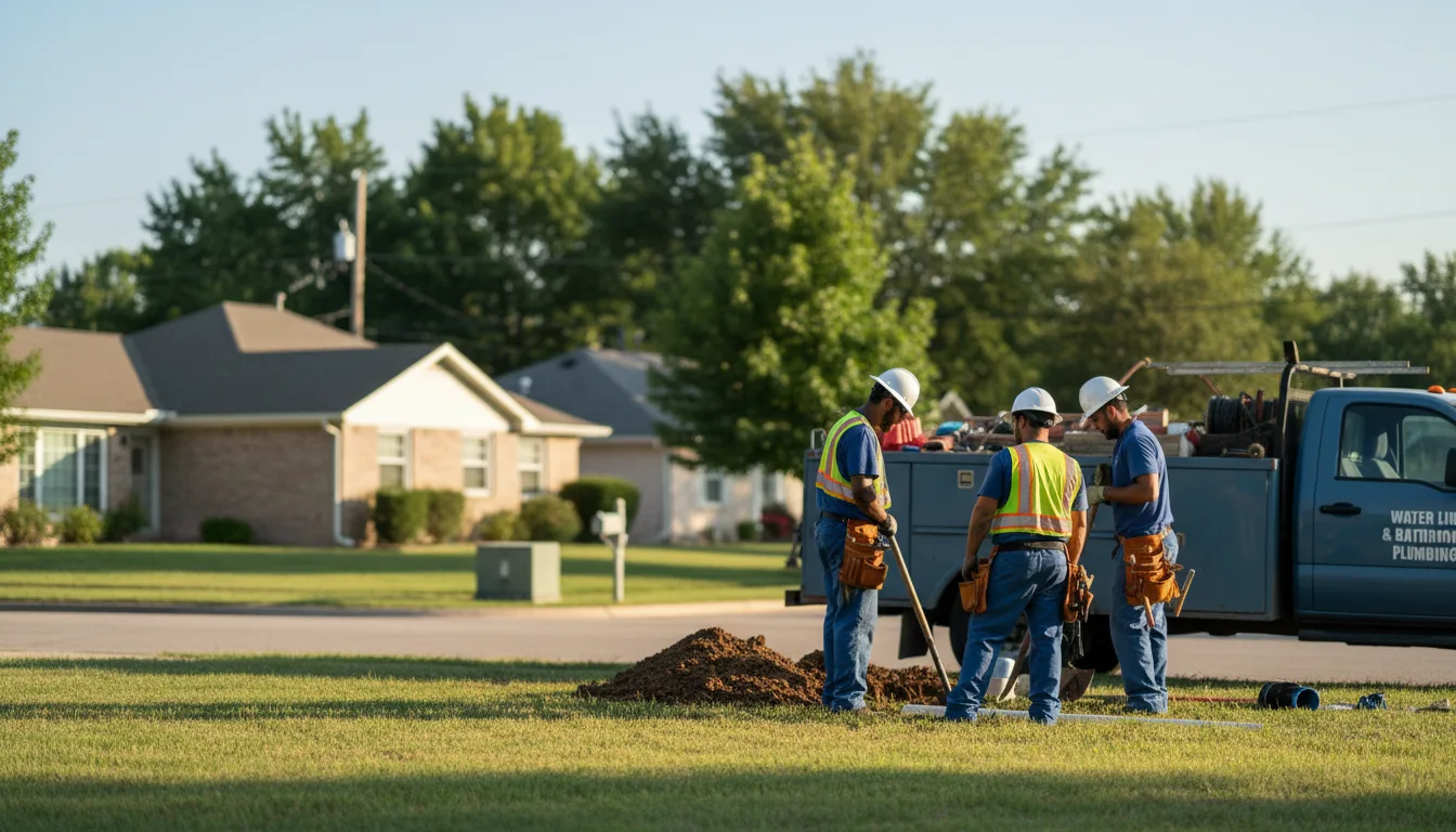 Residential water line and bathroom plumbing service in Bowling Green, IN